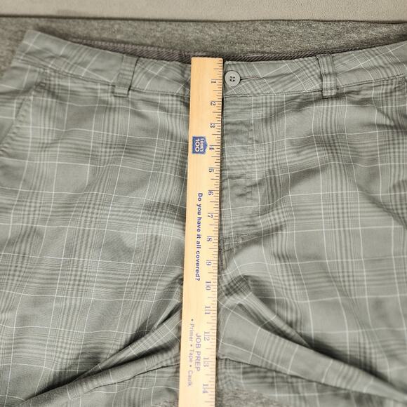 O'Neill Hybrid Board Shorts Men 38 Gray Plaid Flat Front Wicking Swim Beach 11" - Picture 6 of 10